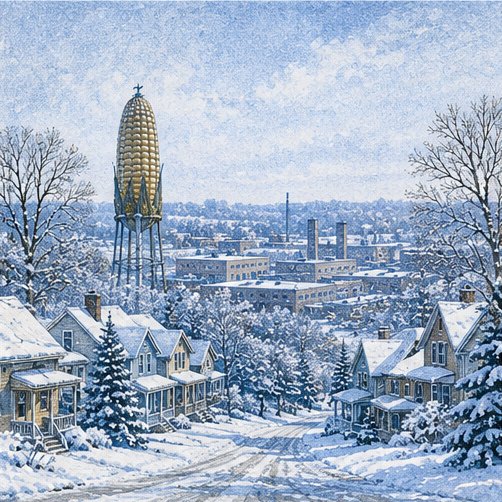 Rochester corn tower snow removal